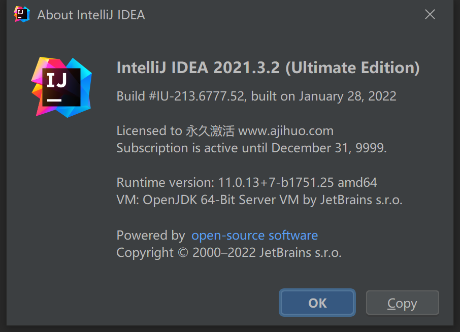 Intellij IDEA2022激活码,Pycharm,Webstorm,Phpstorm最新2022永久激活码（支持全家桶）